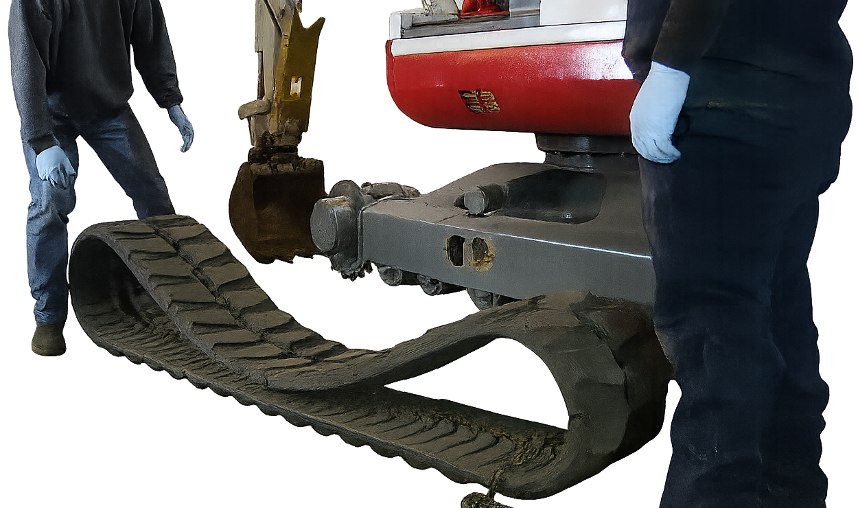 mechanics changing rubber track2